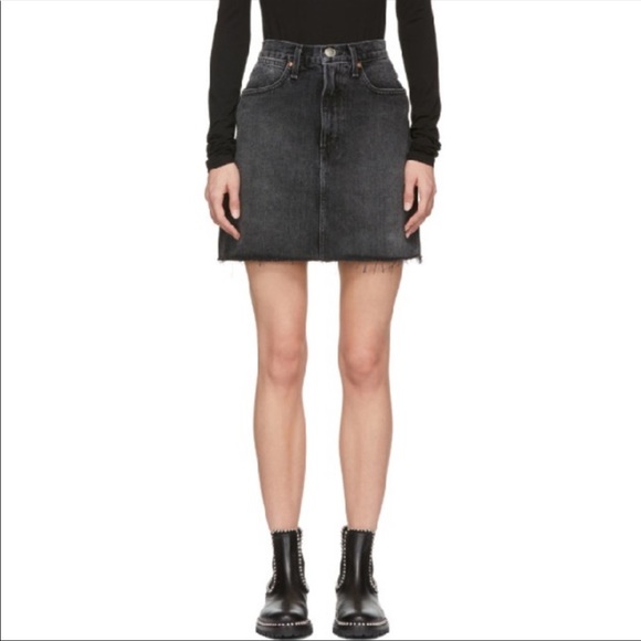 Rag & Bone Denim Mini Skirt Size 24 - Picture 5 of 10